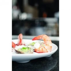 Le moins cher ???? Assiette à Huîtres Blanche 26 x 24 cm Impulse Revol ???? -Luigi Bormioli Shop assiette a huitres blanche 26 x 24 cm impulse revol 2